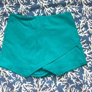 Turquoise cross point skort